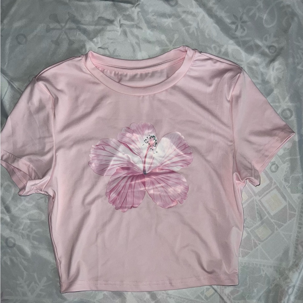 Pink Floral Graphic Tee